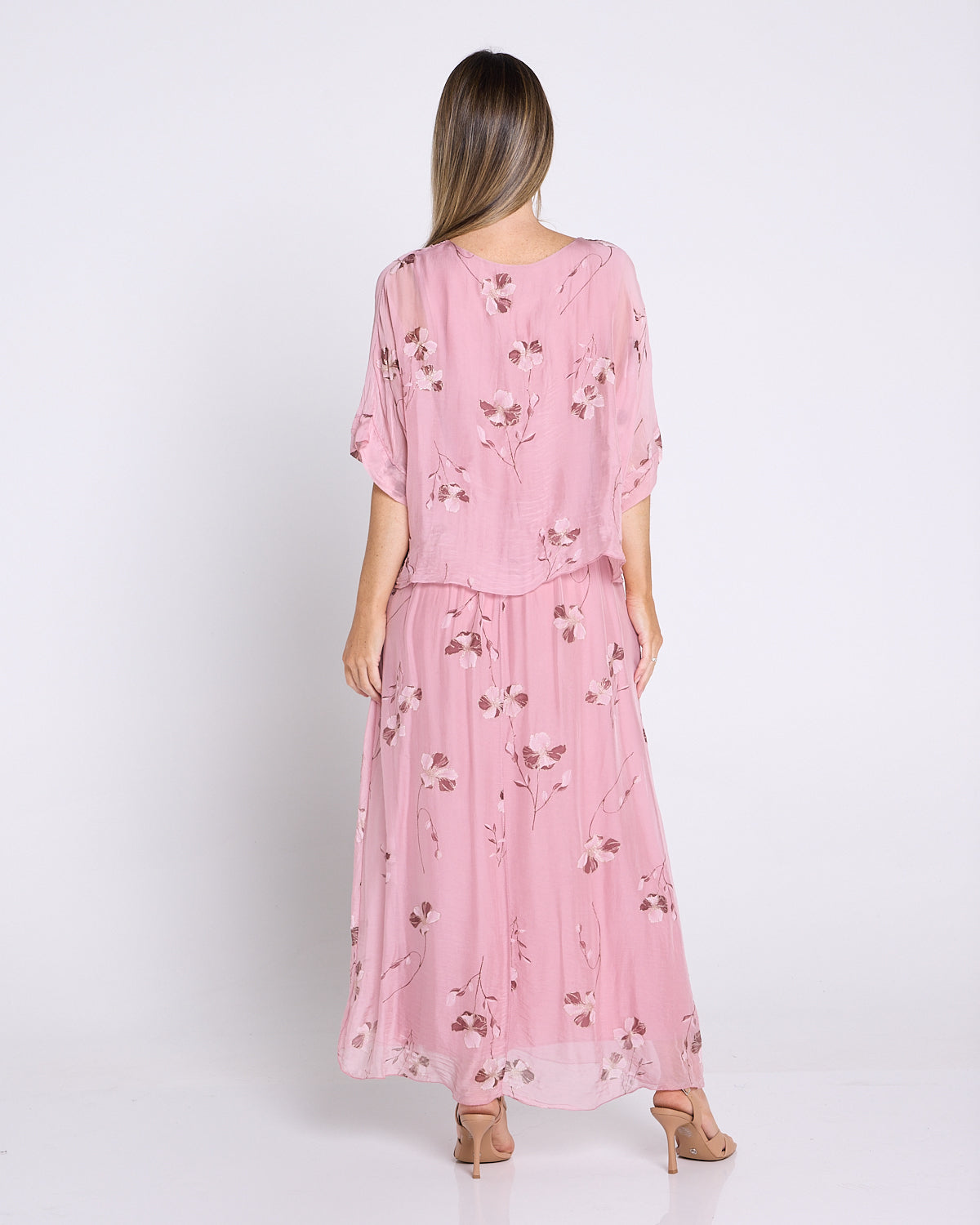 Dianne Silk Dress - Rosa Blossom