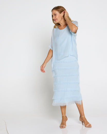 Margo Silk Dress - Celeste