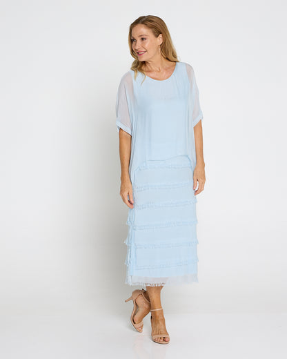 Margo Silk Dress - Celeste