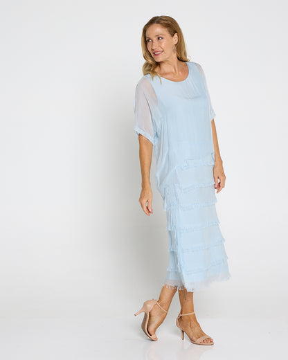 Margo Silk Dress - Celeste