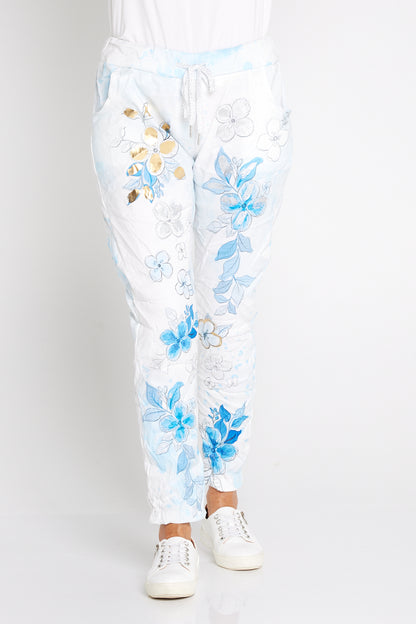 Alina Pants - Sky Bloom
