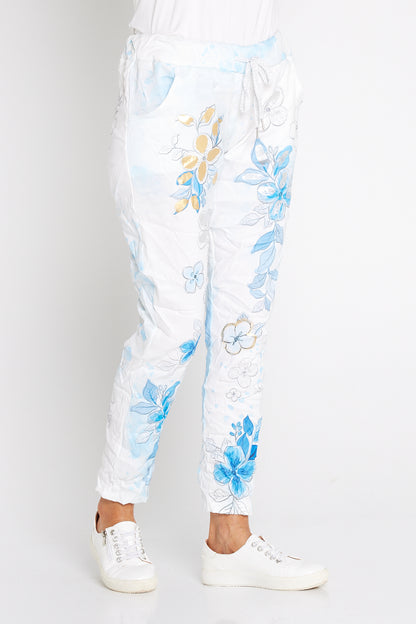 Alina Pants - Sky Bloom
