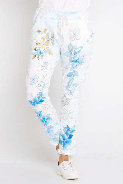 Alina Pants - Sky Bloom