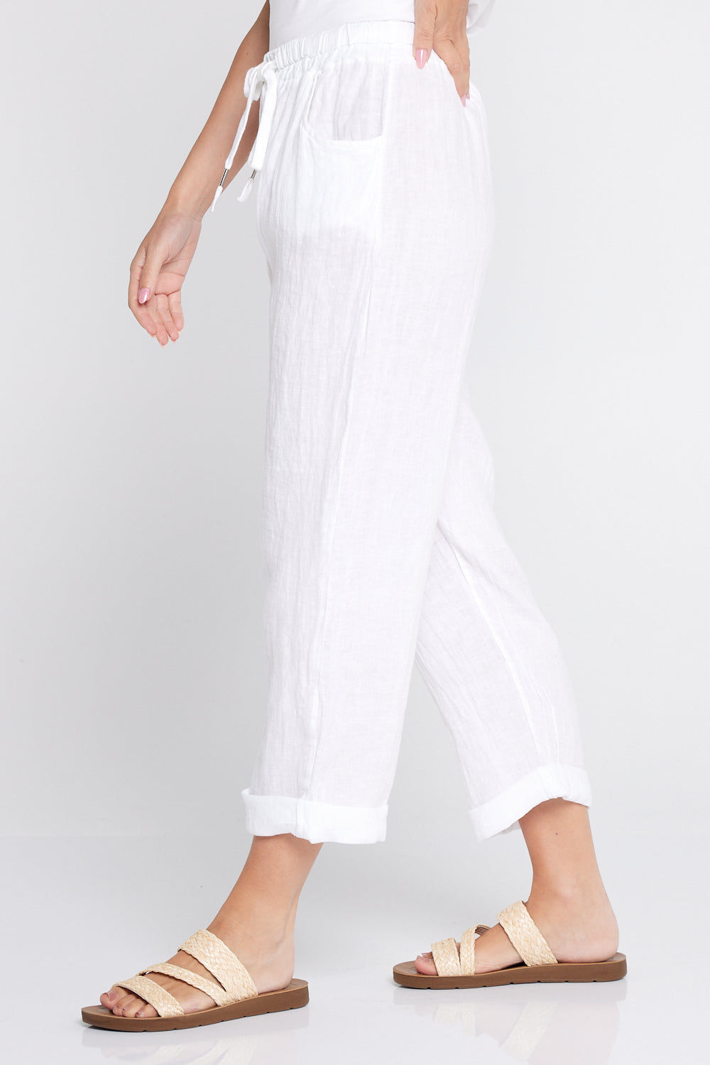 Cathrine Linen Pants - White – TULIO Fashion