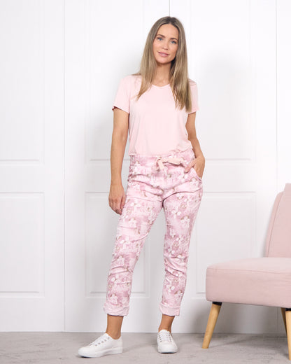 Norah Pants - Pink Floral