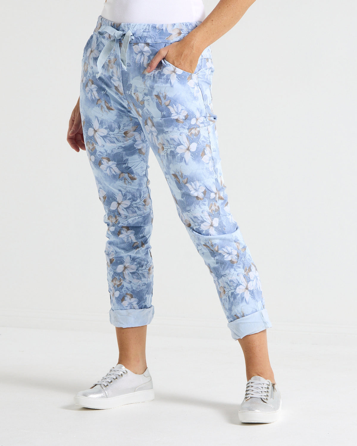 Norah Pants - Blue Floral