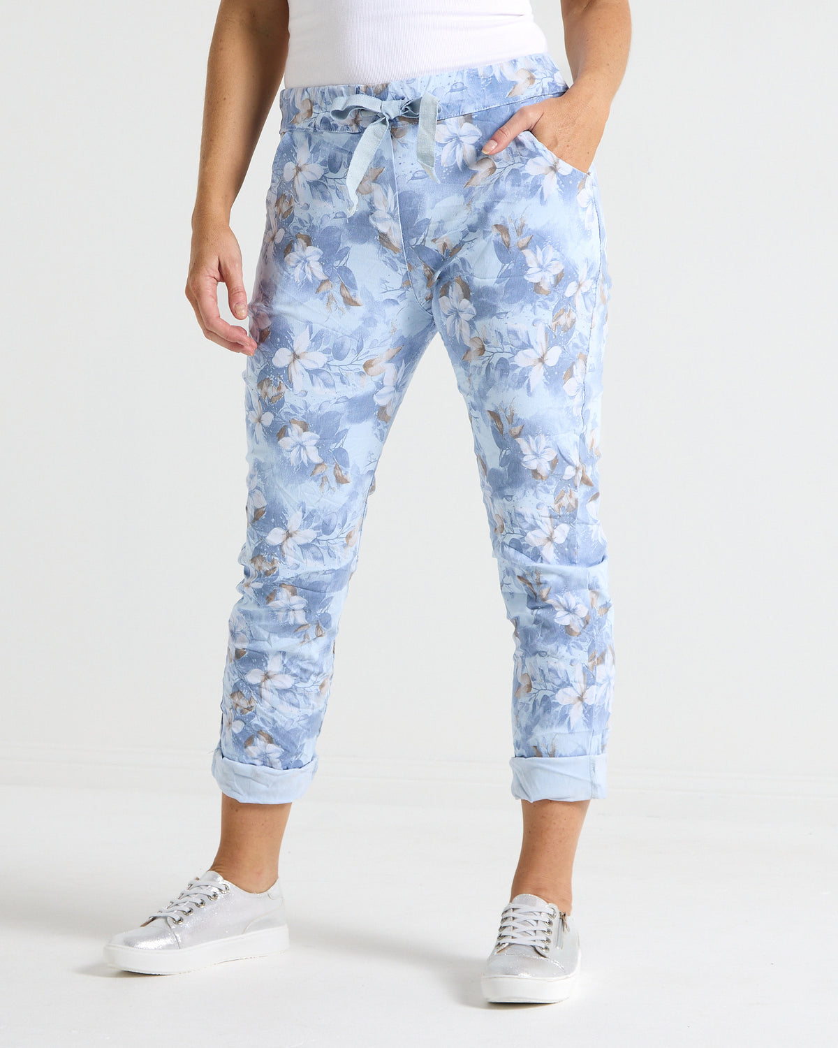 Norah Pants - Blue Floral