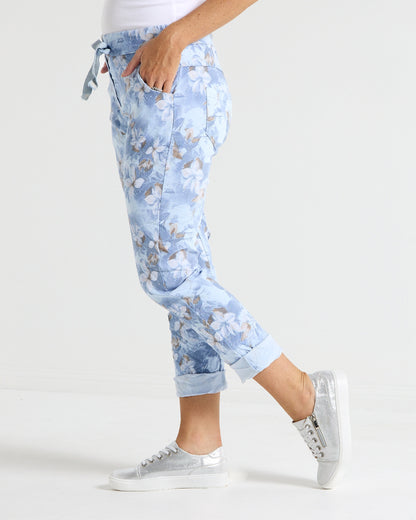 Norah Pants - Blue Floral
