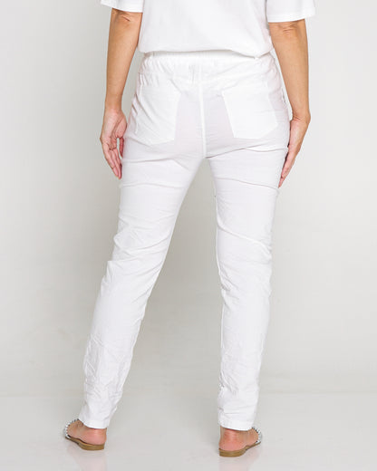 Starlight Diamanté Pants - White