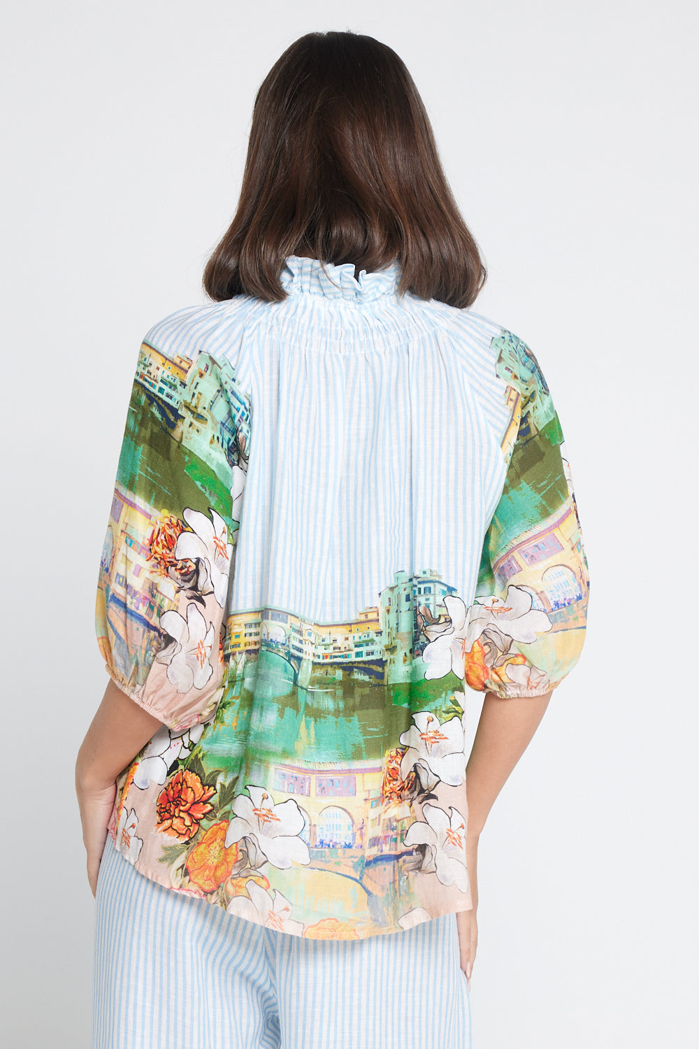 Calliope Blouse - Seaside Gardens