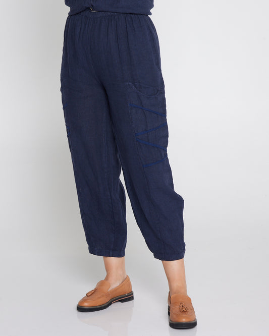 Sparrow Linen Pants - Navy