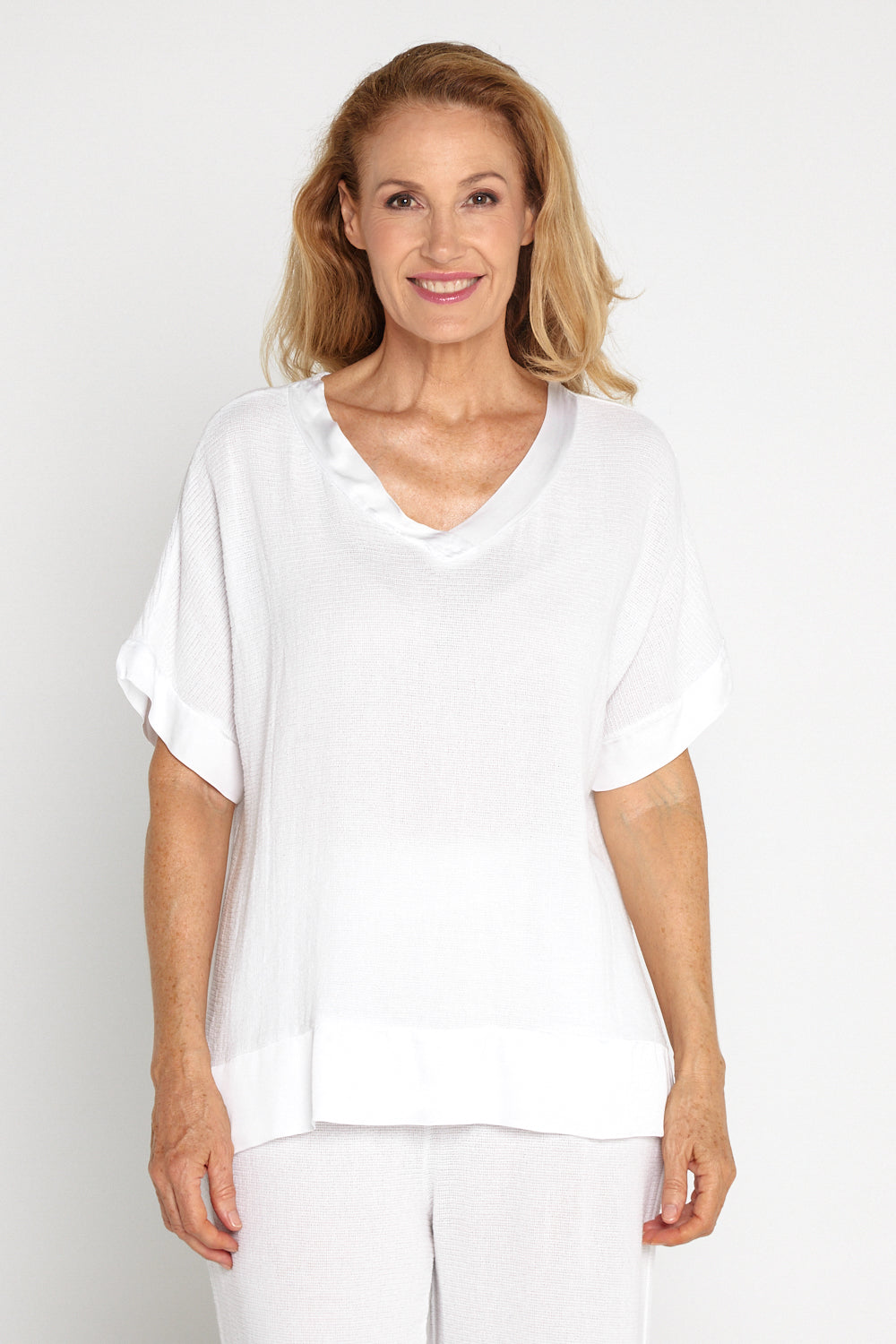Anne Cotton Top - White