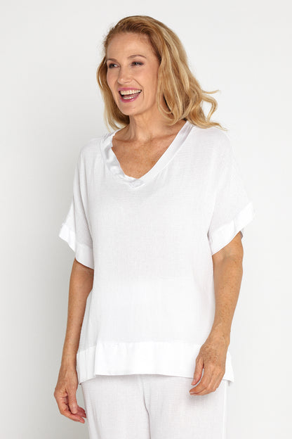 Anne Cotton Top - White