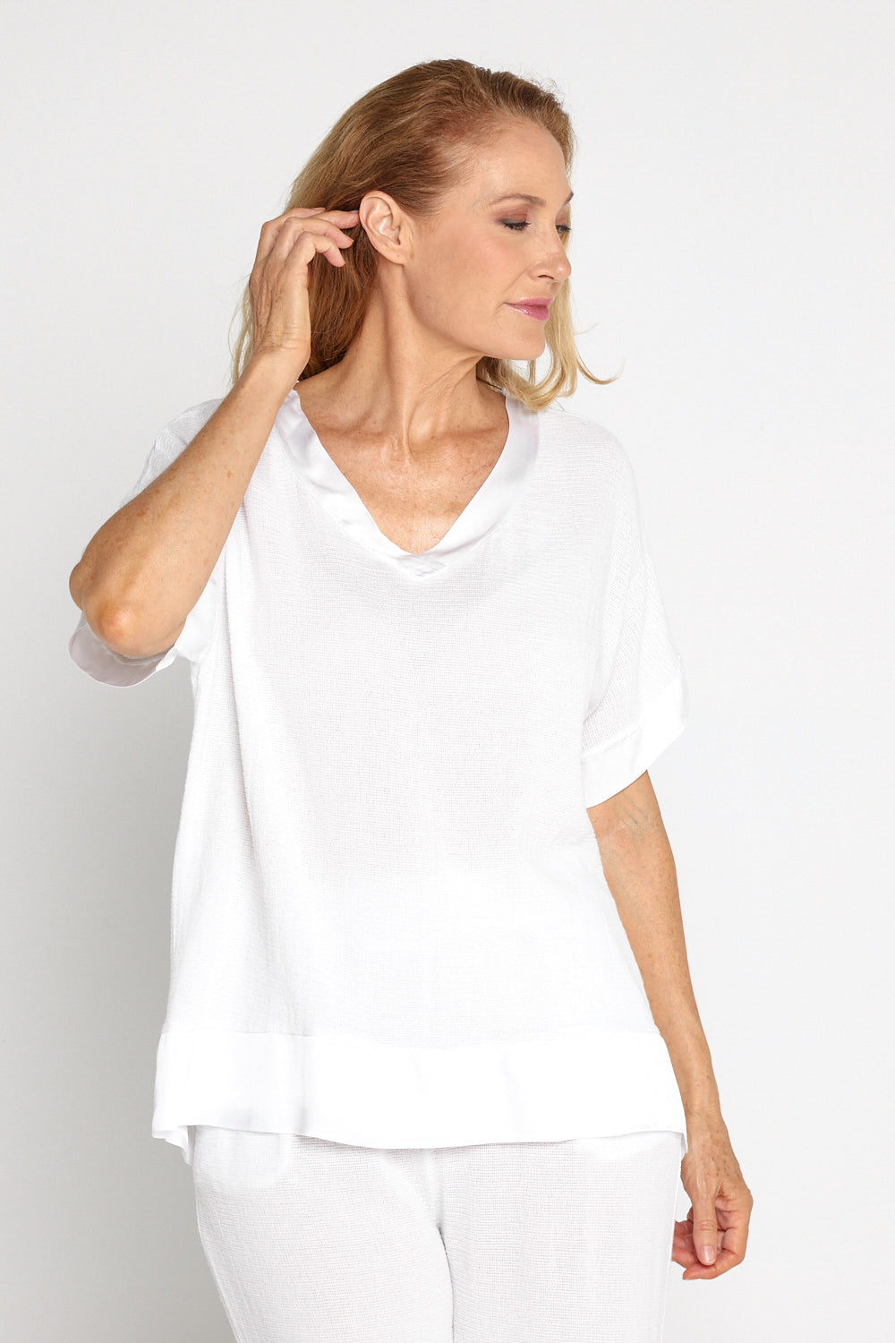 Anne Cotton Top - White