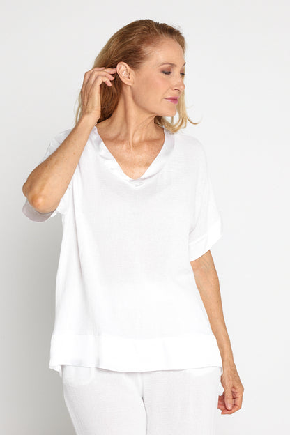Anne Cotton Top - White