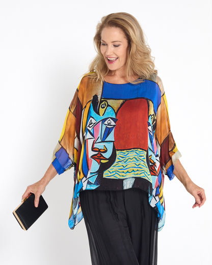 Lilith Silk Blend Top - Cubist