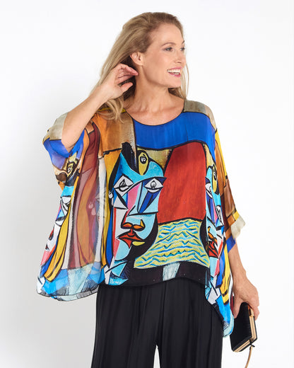 Lilith Silk Blend Top - Cubist