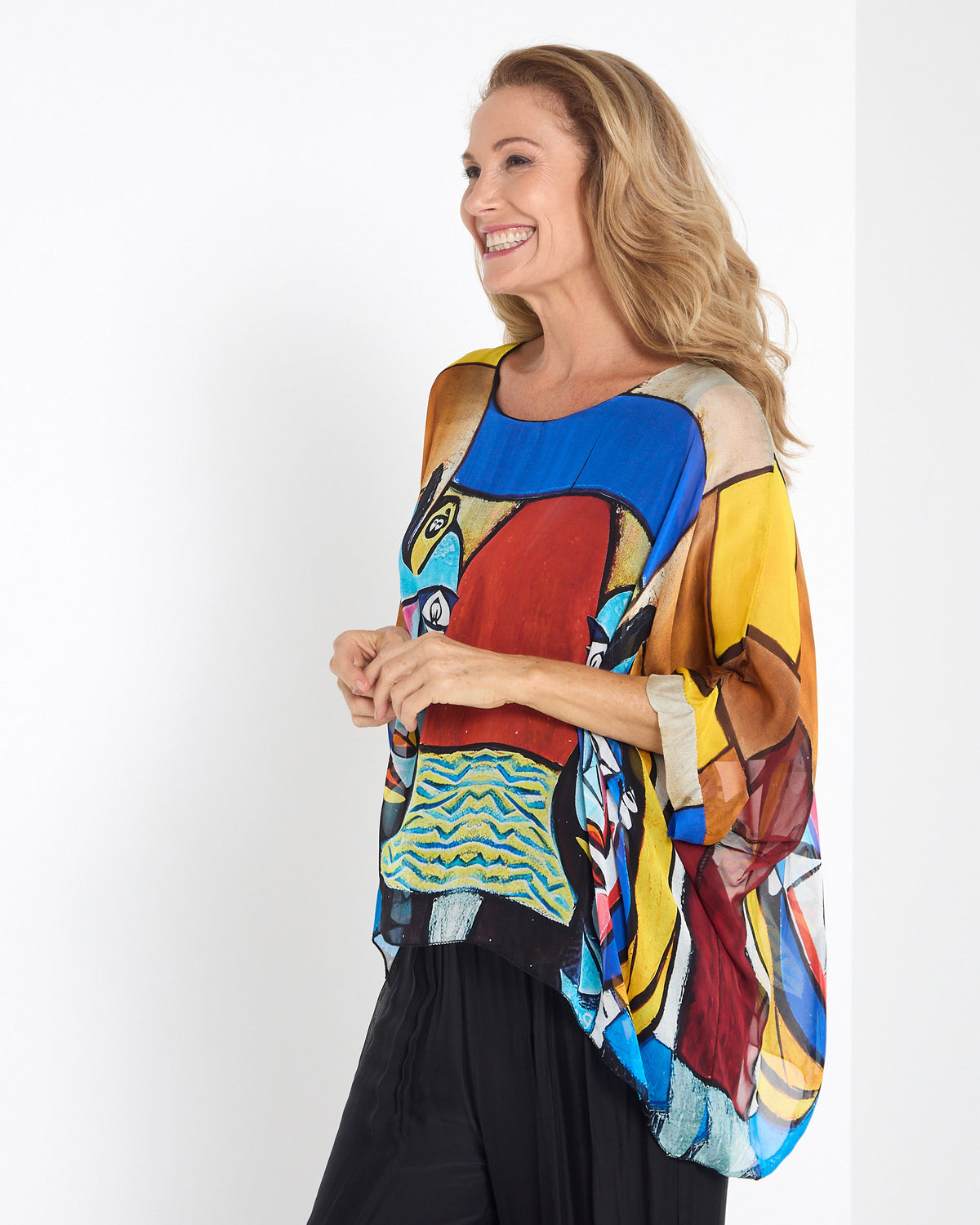 Lilith Silk Blend Top - Cubist