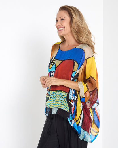 Lilith Silk Blend Top - Cubist