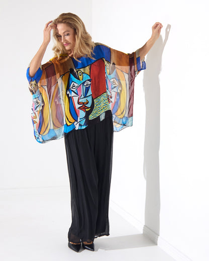 Lilith Silk Blend Top - Cubist