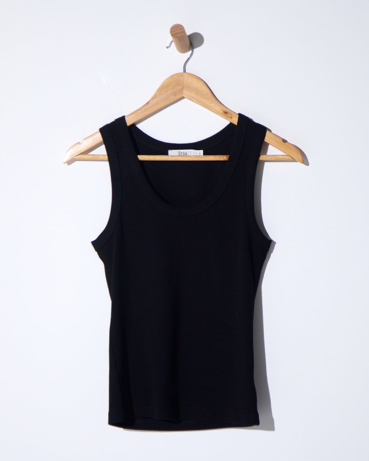 Ribbed Cotton Singlet - Black