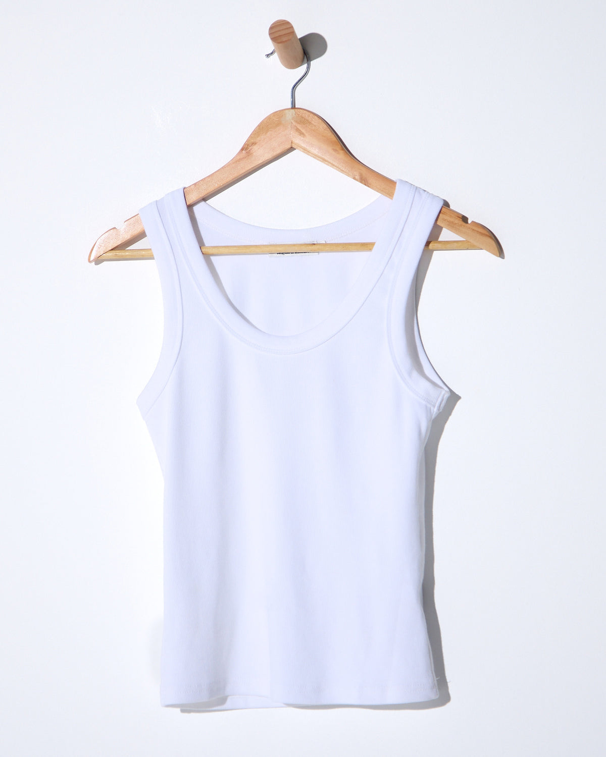 Ribbed Cotton Singlet - White