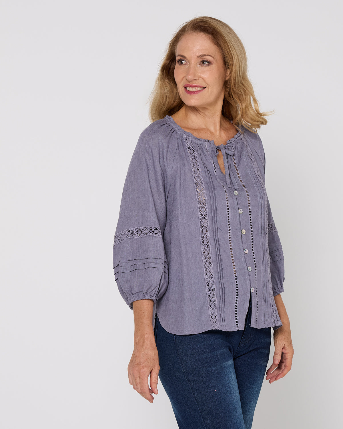 Woodford Blouse - Dusty Lavender