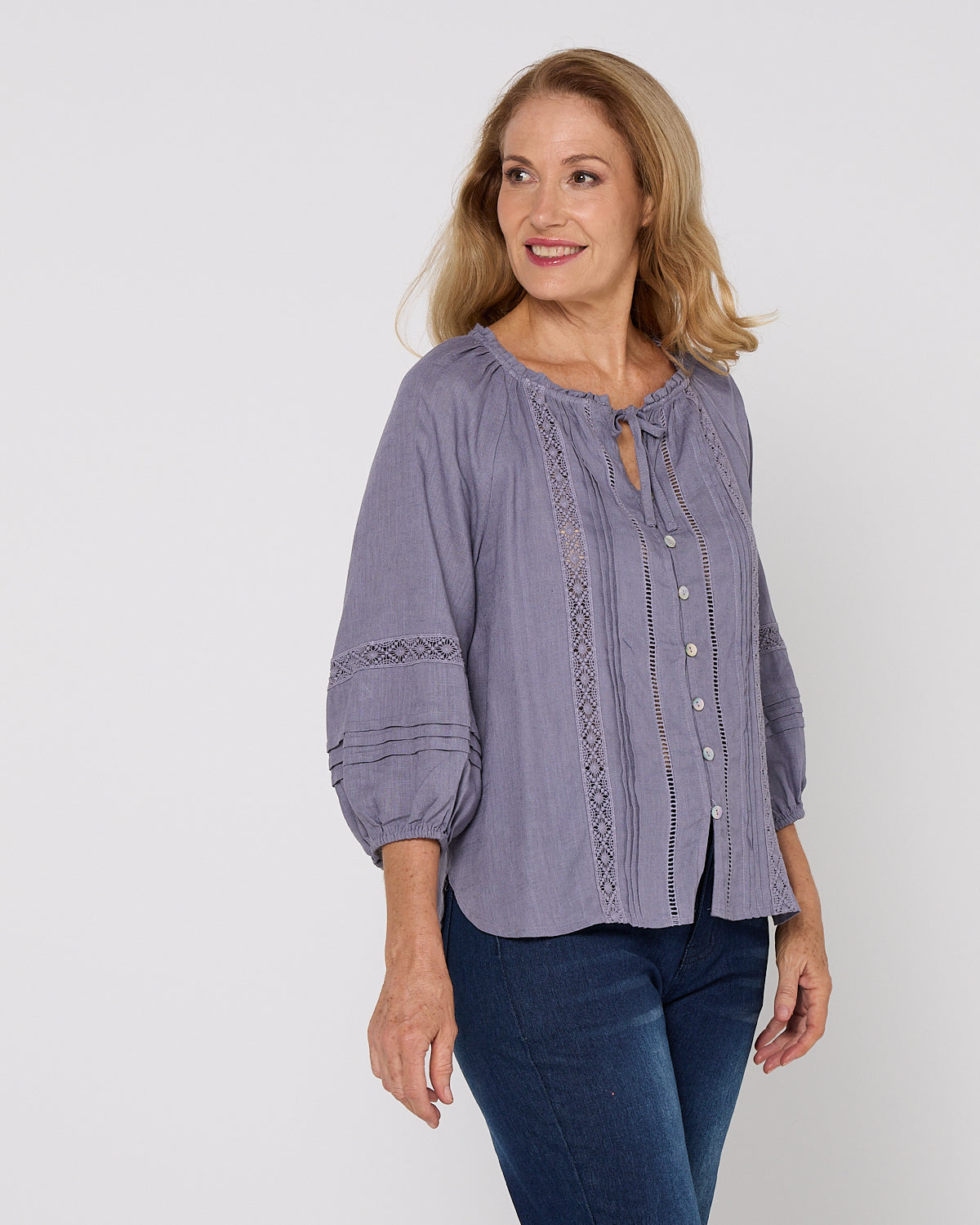 Woodford Blouse - Dusty Lavender