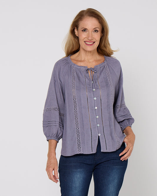 Woodford Blouse - Dusty Lavender