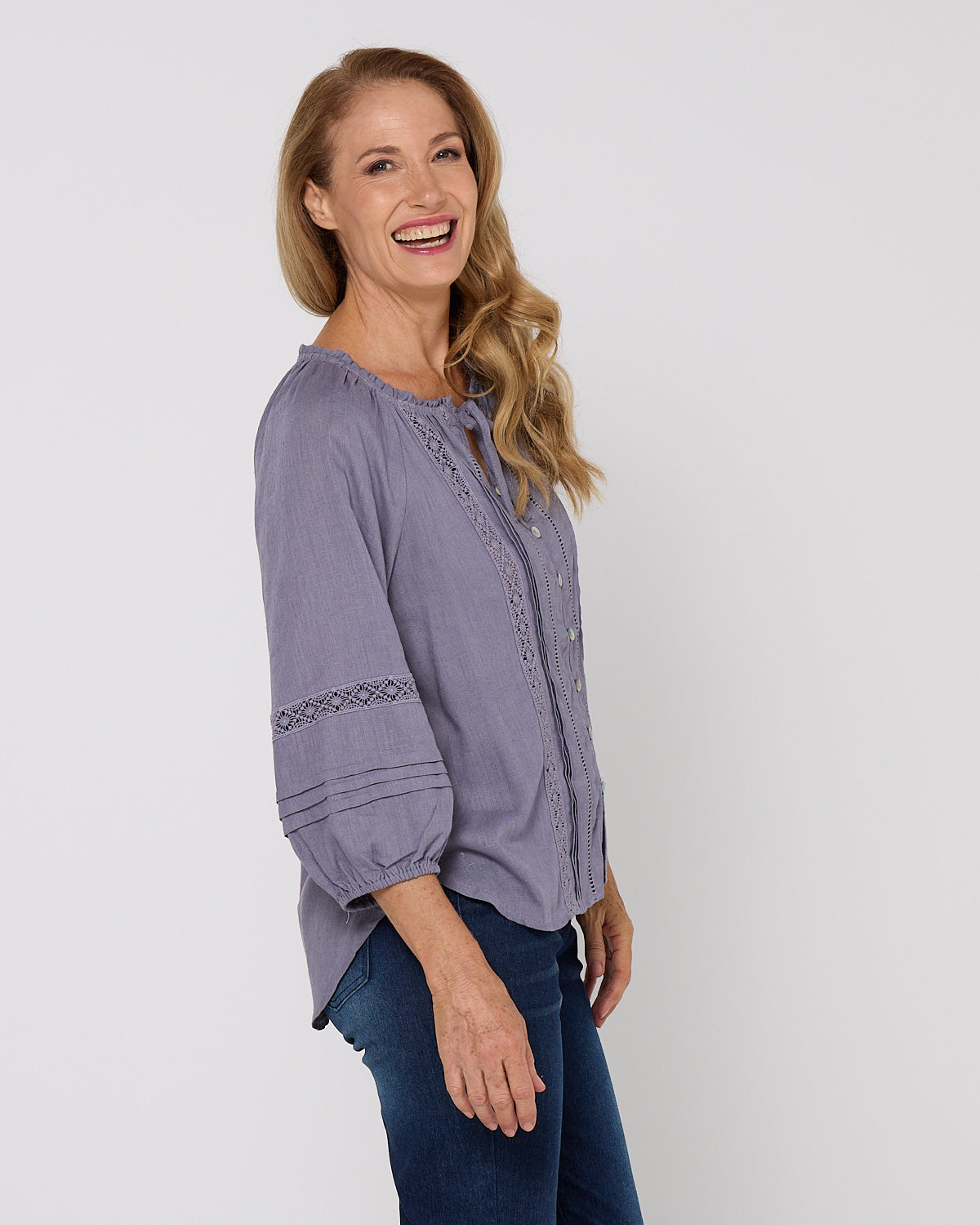 Woodford Blouse - Dusty Lavender