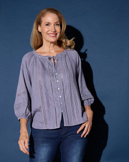Woodford Blouse - Dusty Lavender