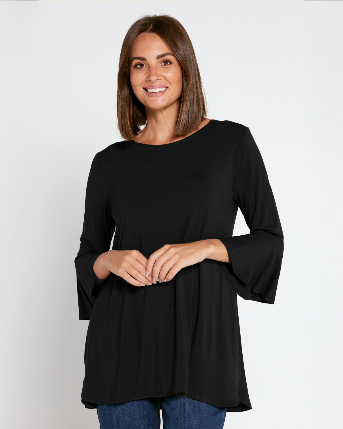 Lacey Bamboo Top - Black