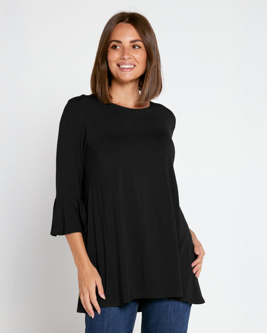 Lacey Bamboo Top - Black