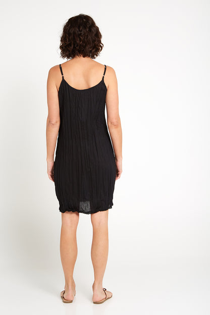 Orientique Reversible Cotton Slip - Black