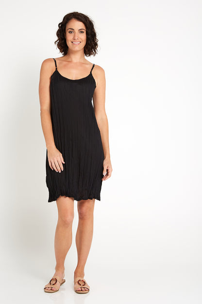 Orientique Reversible Cotton Slip - Black