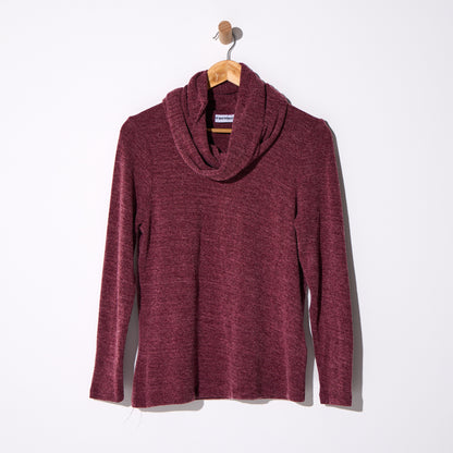 Lani Plain Knit Top & Snood - Wine