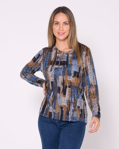 Lani Knit Top & Snood - Blue Canyon