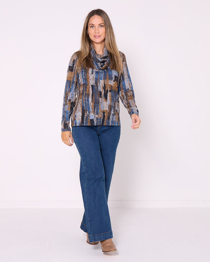 Lani Knit Top & Snood - Blue Canyon
