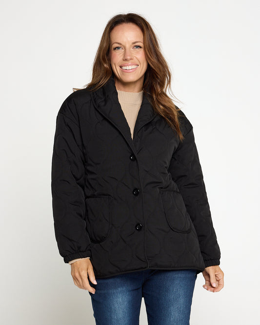 Lark Puffer Jacket - Black