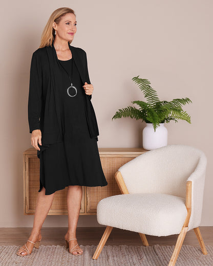 Louise Bamboo Cardi - Black