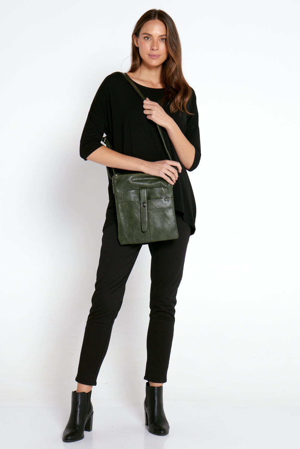 Green leather sale purses for sale