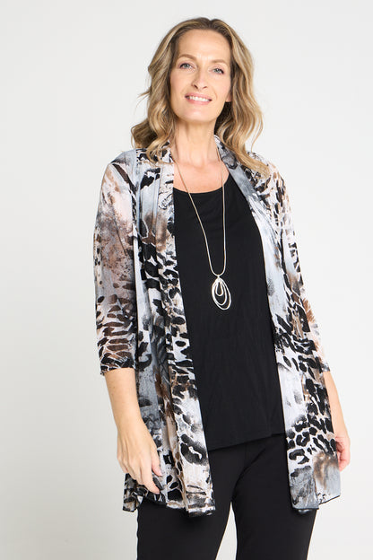 Lexie Easy Fit Jacket - Tundra Leopard