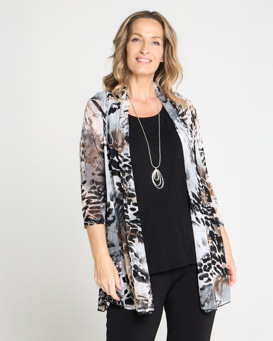 Lexie Easy Fit Jacket - Tundra Leopard