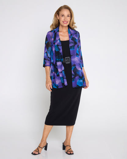 Lexie Easy Fit Jacket - Purple Botanical