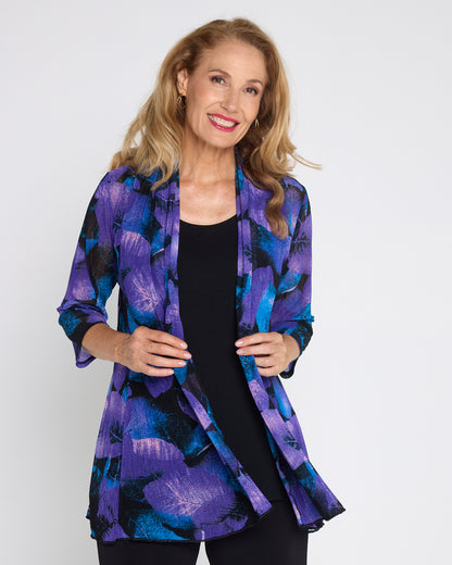 Lexie Easy Fit Jacket - Purple Botanical