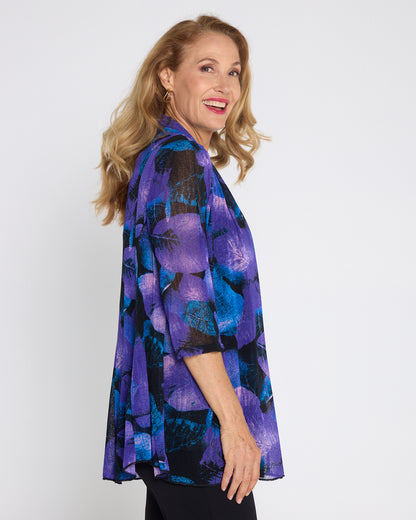 Lexie Easy Fit Jacket - Purple Botanical