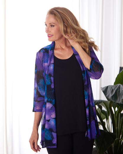 Lexie Easy Fit Jacket - Midnight Flora