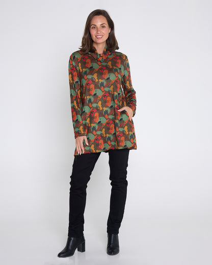 Lina Cowl Knit Tunic - Autumn Whimsy