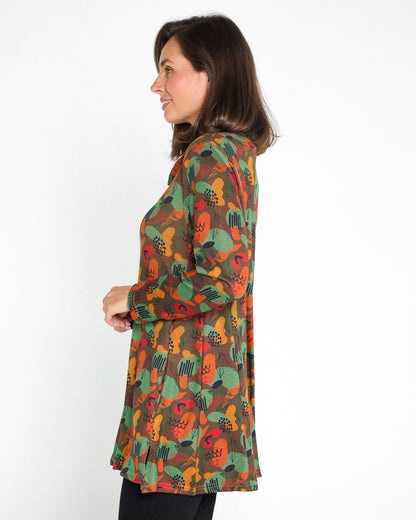 Lina Cowl Knit Tunic - Autumn Whimsy