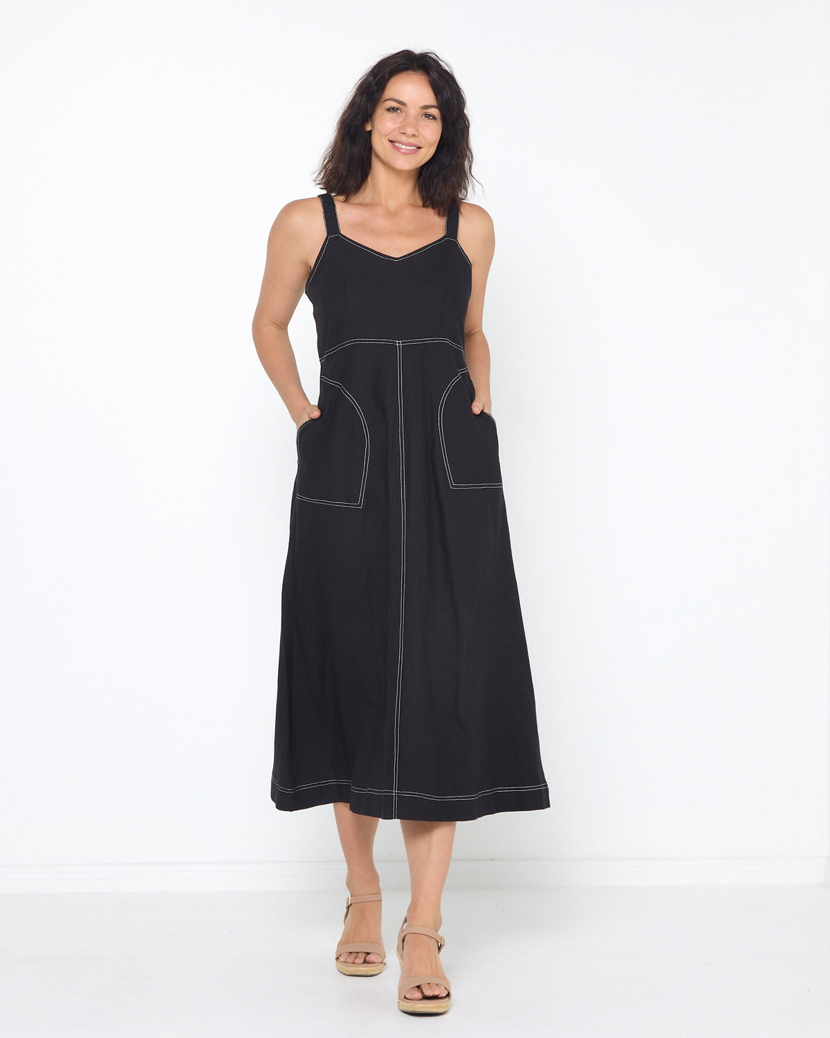 Bridgewater Strappy Dress - Black
